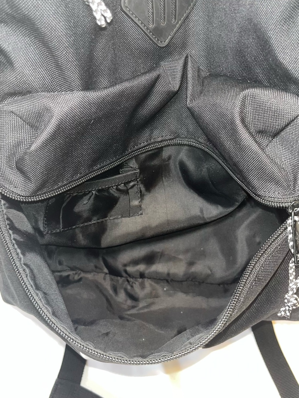 Adidas Black Trefoil Logo Backpack with White Logo - Picture 2 of 5